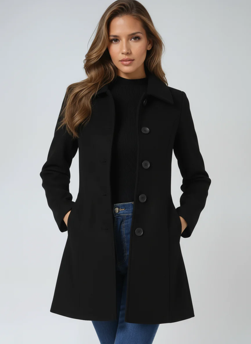 Women's Single Breasted Winter Trench Coat - Image 4