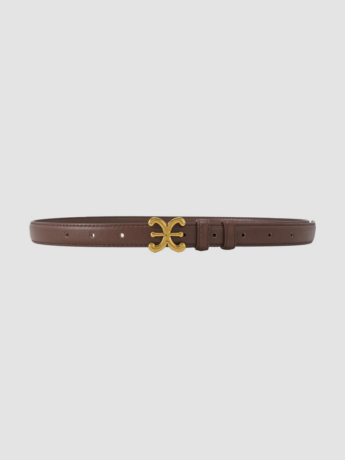 Sculpted Buckle Leather Waist Belt - Image 5