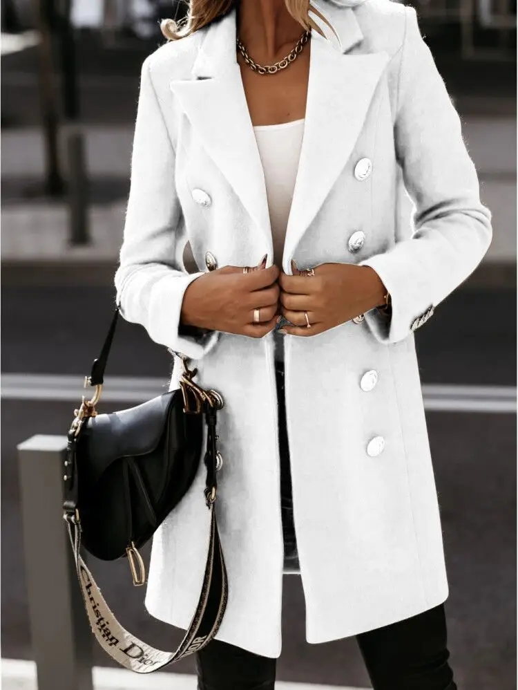Korean Streetwear Wool Coat Women – Stylish Long Sleeve Autumn Jacket - Image 5