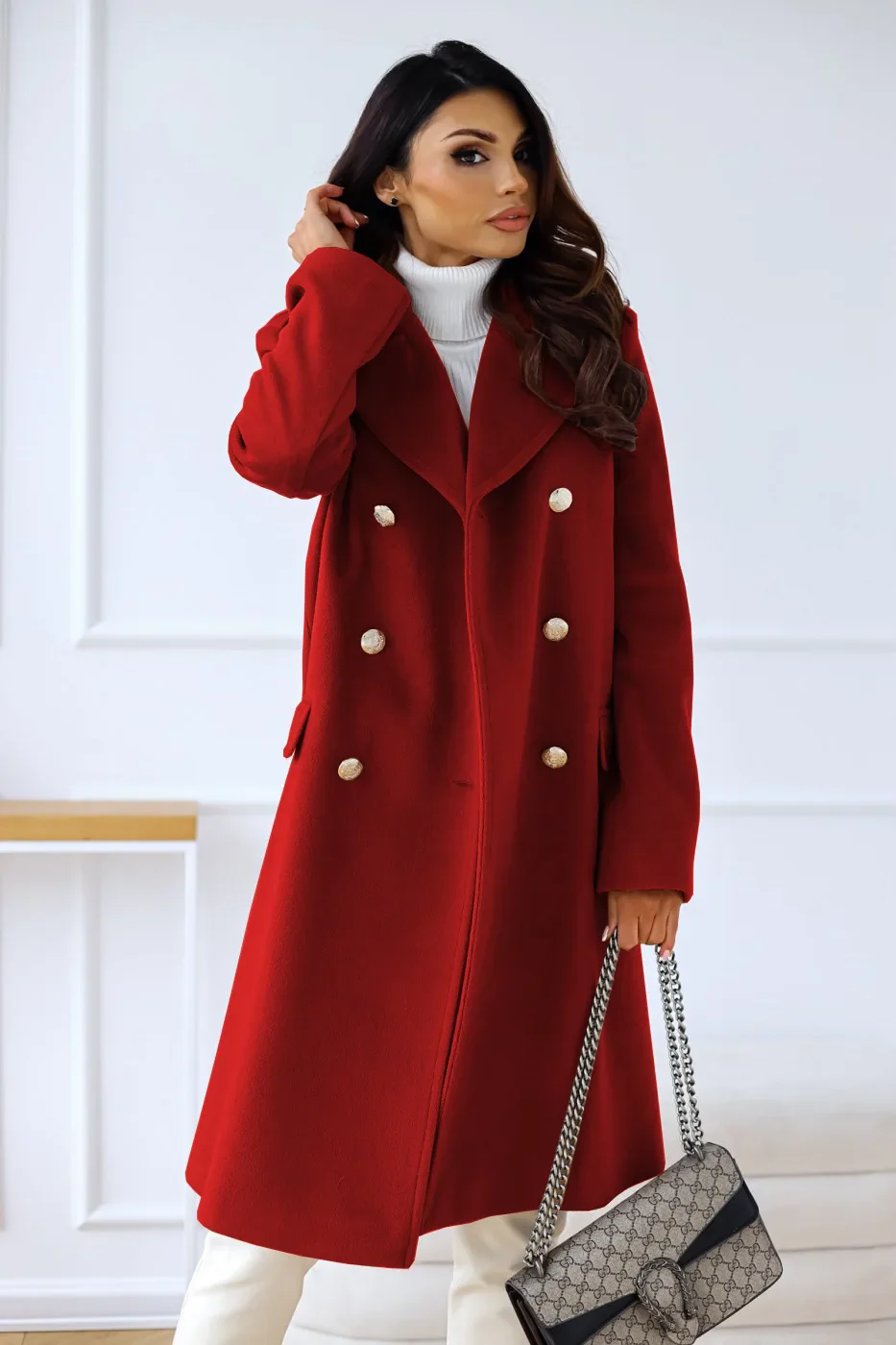 Korean Wool Coat – Double-Breasted Elegant Design for Cozy Autumn Style - Image 11