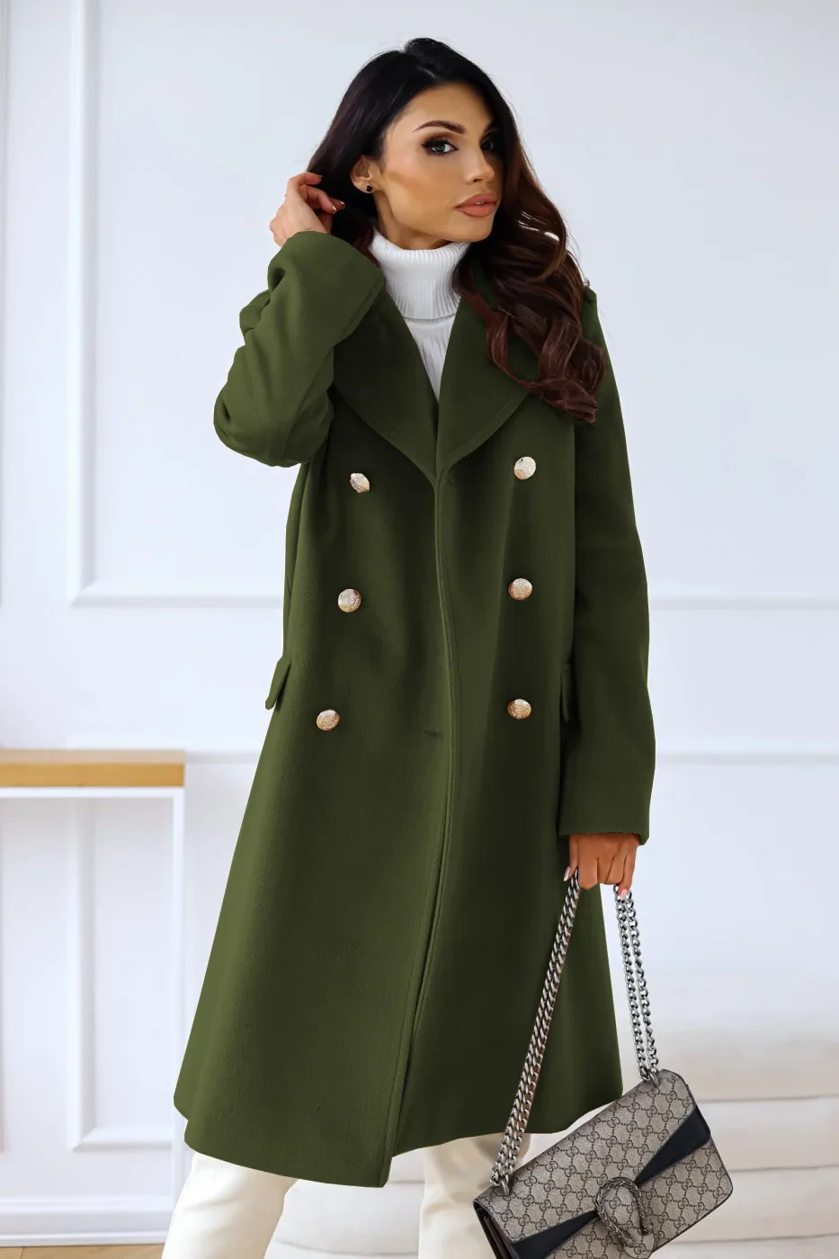Korean Wool Coat – Double-Breasted Elegant Design for Cozy Autumn Style - Image 12