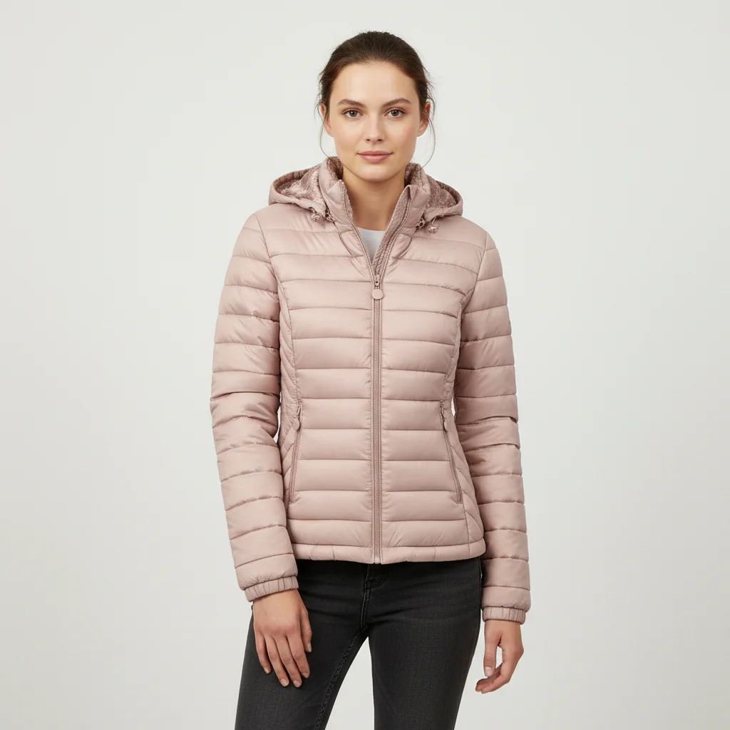 Lightweight Quilted Hooded Puffer Jacket with Fleece Lining - Image 6