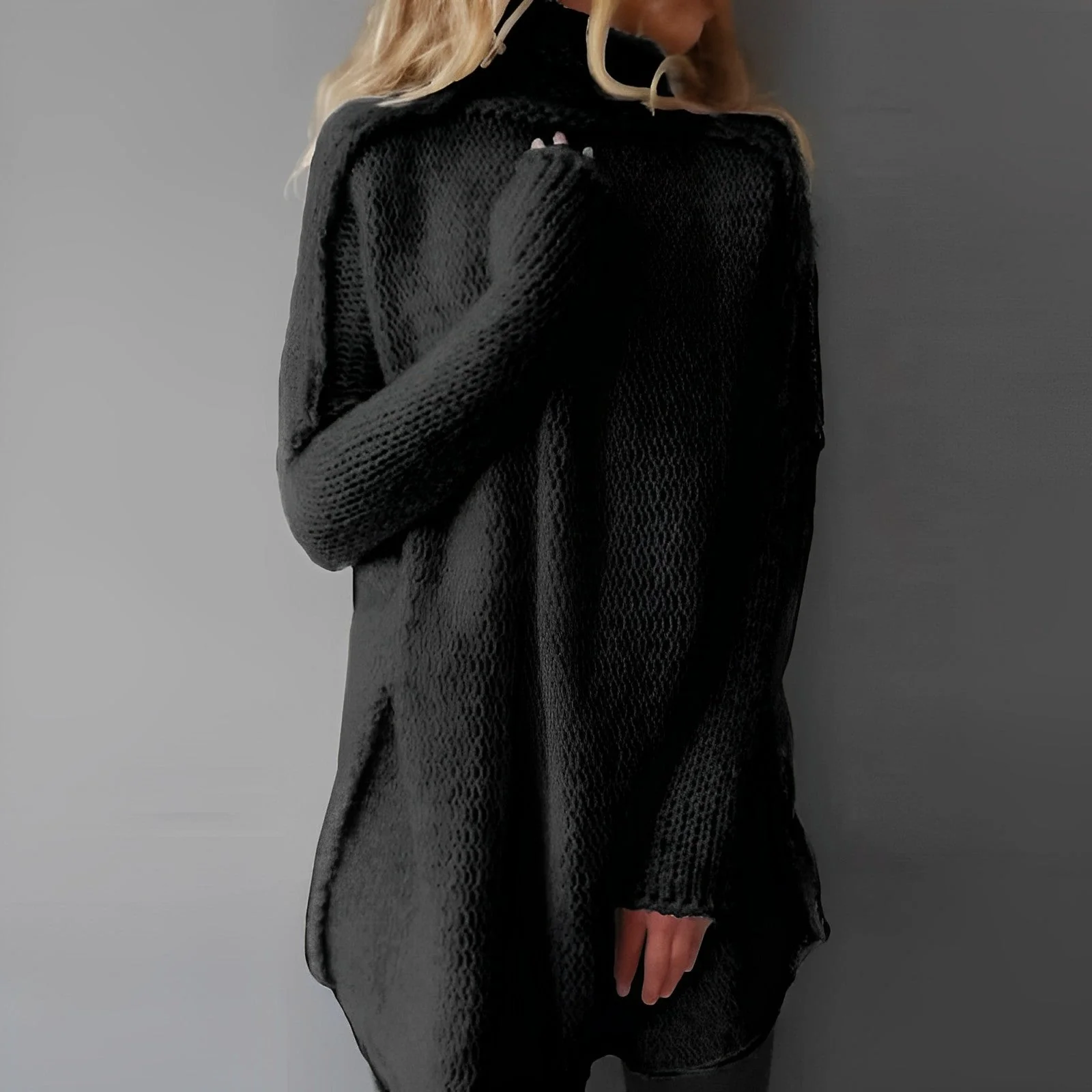 Women's Cozy Long knitted sweater - Image 2
