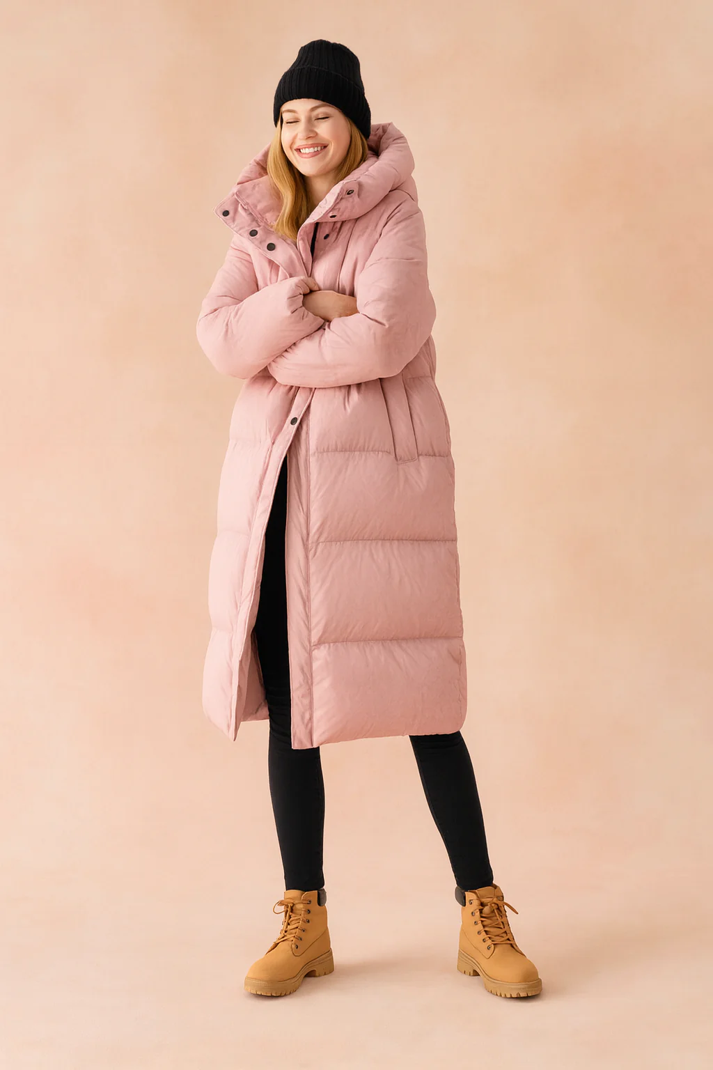 Long Quilted Hooded Puffer Winter Jacket for Women - Image 2