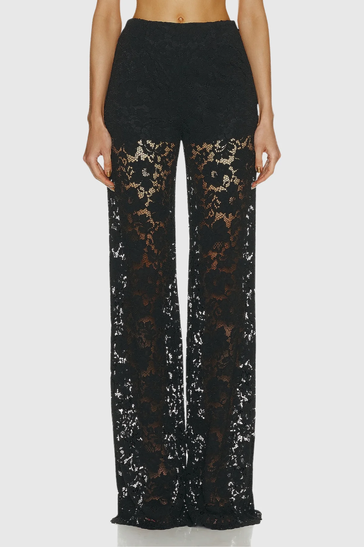 Long Sleeve Lace Blazer and Wide-Leg Trousers Two-Piece Suit Set - Image 6