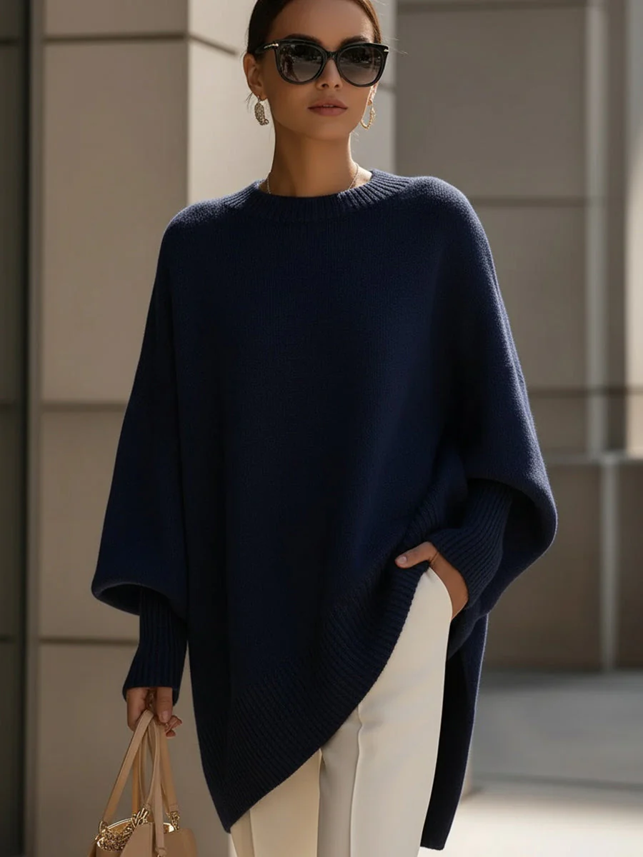 Luxe Oversized Drape Knit Sweater for Women - Image 3