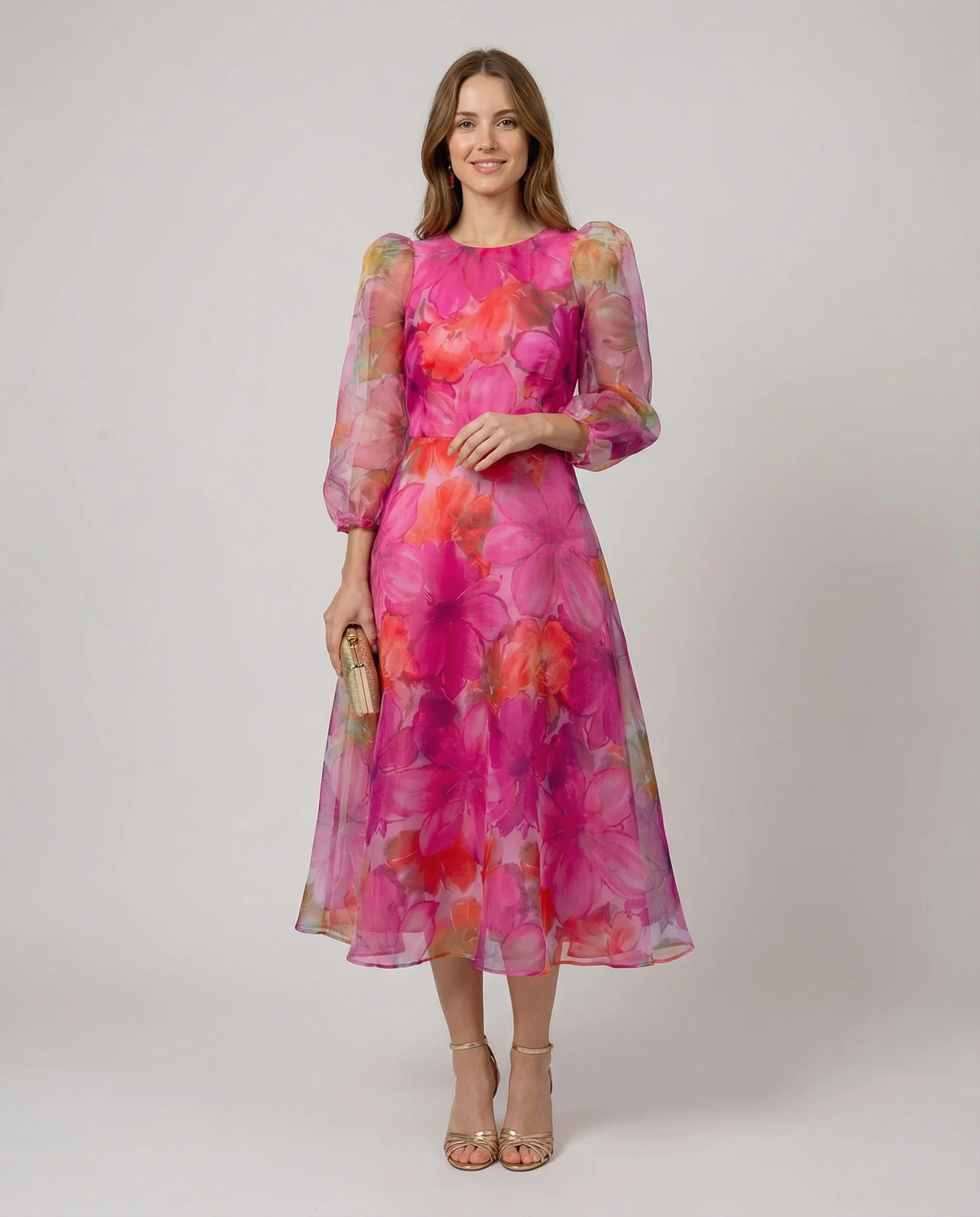 Mesh Dress – Stylish Printed Design for Office and Summer Events