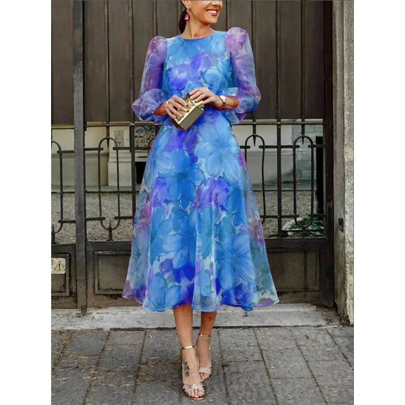 Mesh Dress – Stylish Printed Design for Office and Summer Events - Image 5