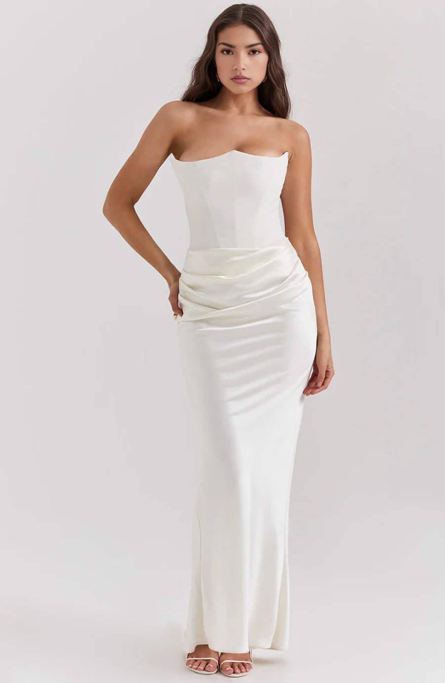 Mia Strapless Corset Maxi Dress - Image 10