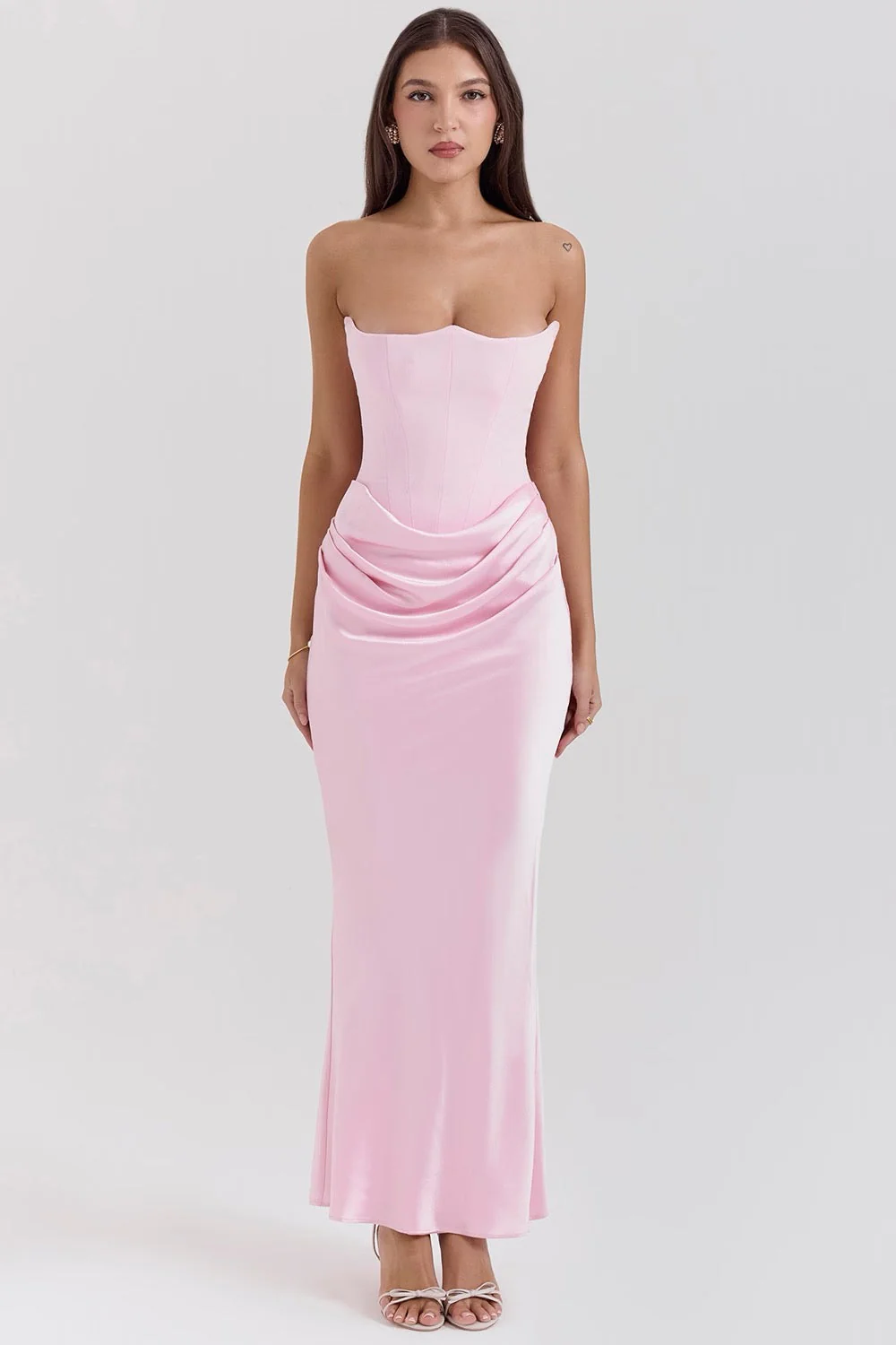 Mia Strapless Corset Maxi Dress - Image 11