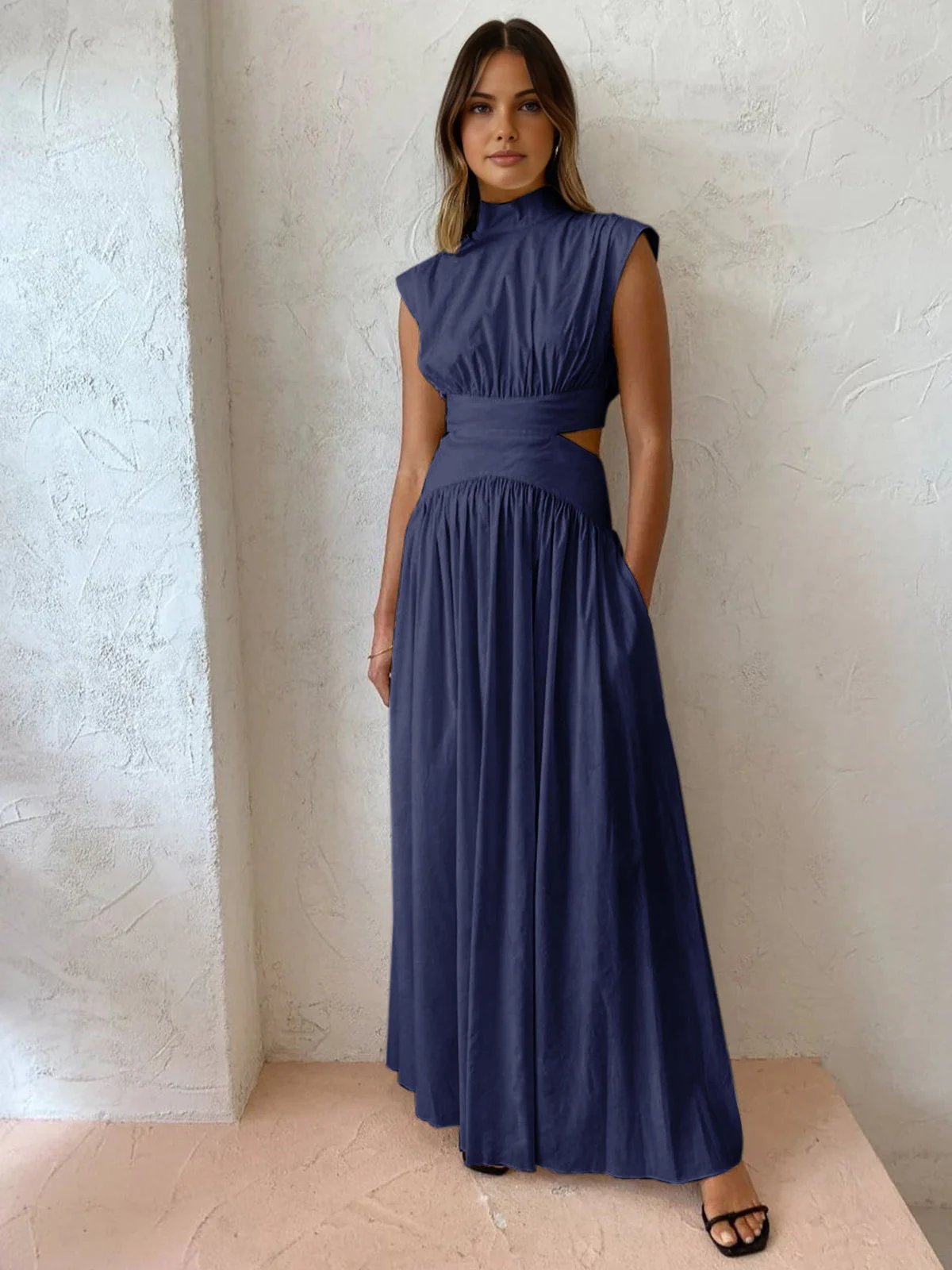 Elegant Sleeveless Formal Occasion Maxi Dress - Image 3