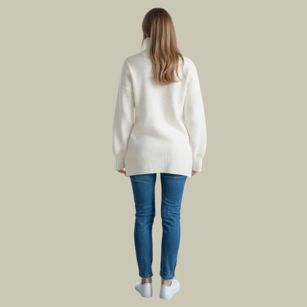 Modern Relaxed Fit Turtleneck Sweater for Women - Image 3