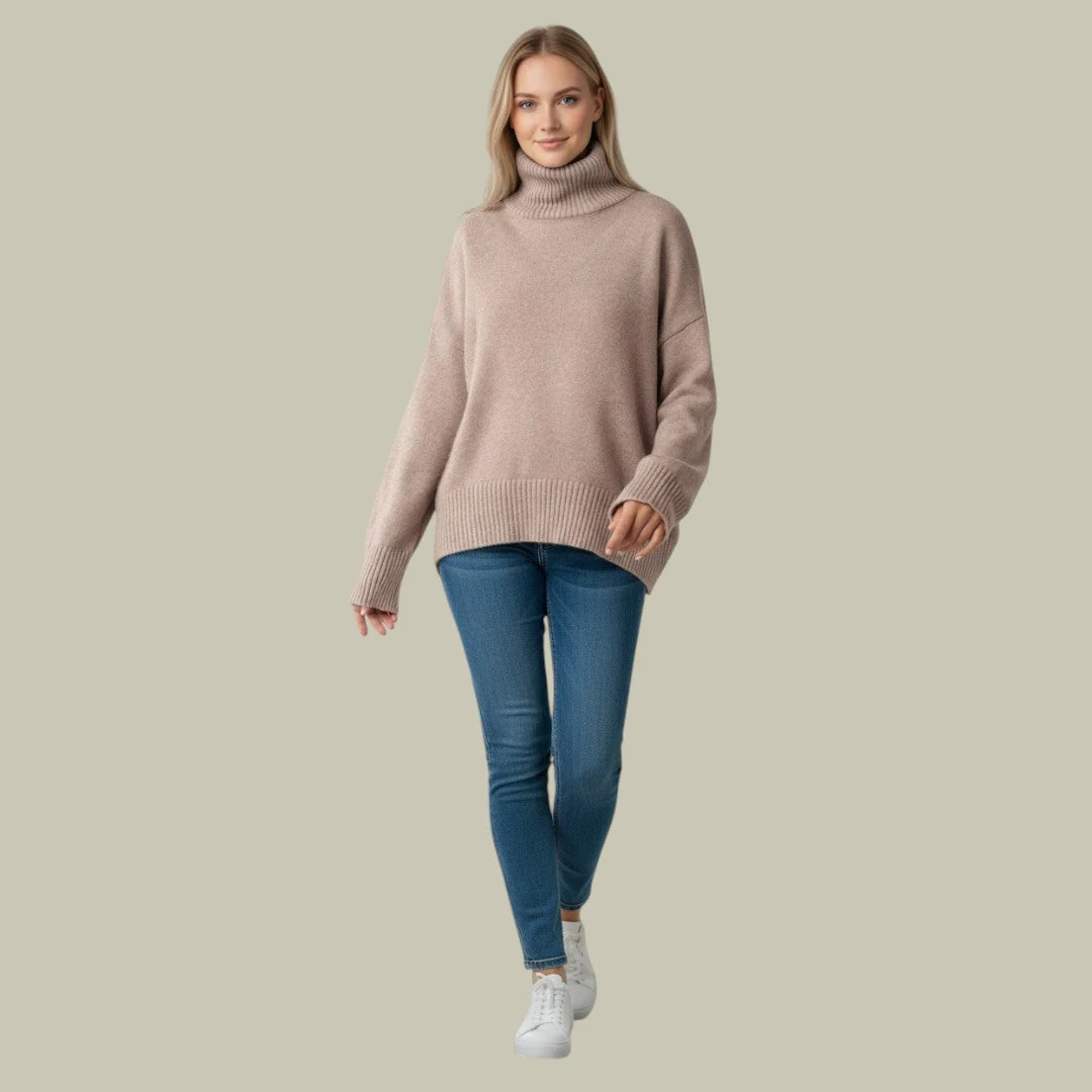 Modern Relaxed Fit Turtleneck Sweater for Women - Image 5