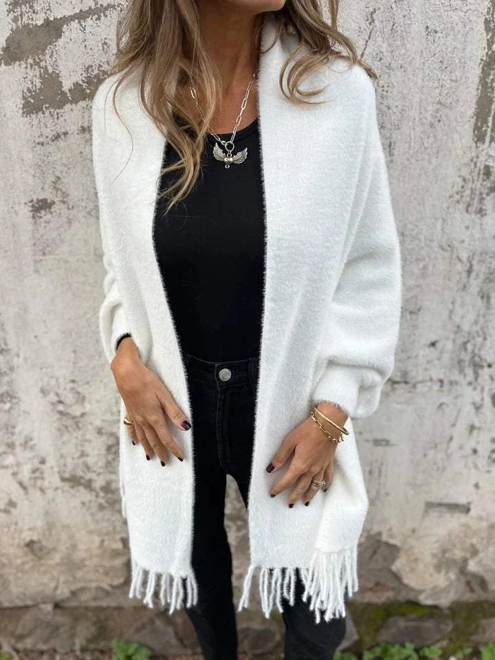Women's long warm knit cardigan - Image 5
