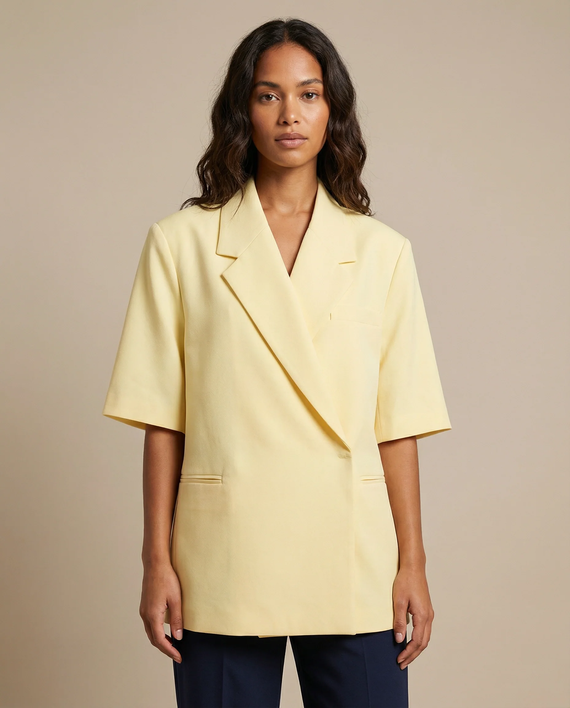 Oversize Blazer – Elegant Short Sleeve Summer Outerwear - Image 3