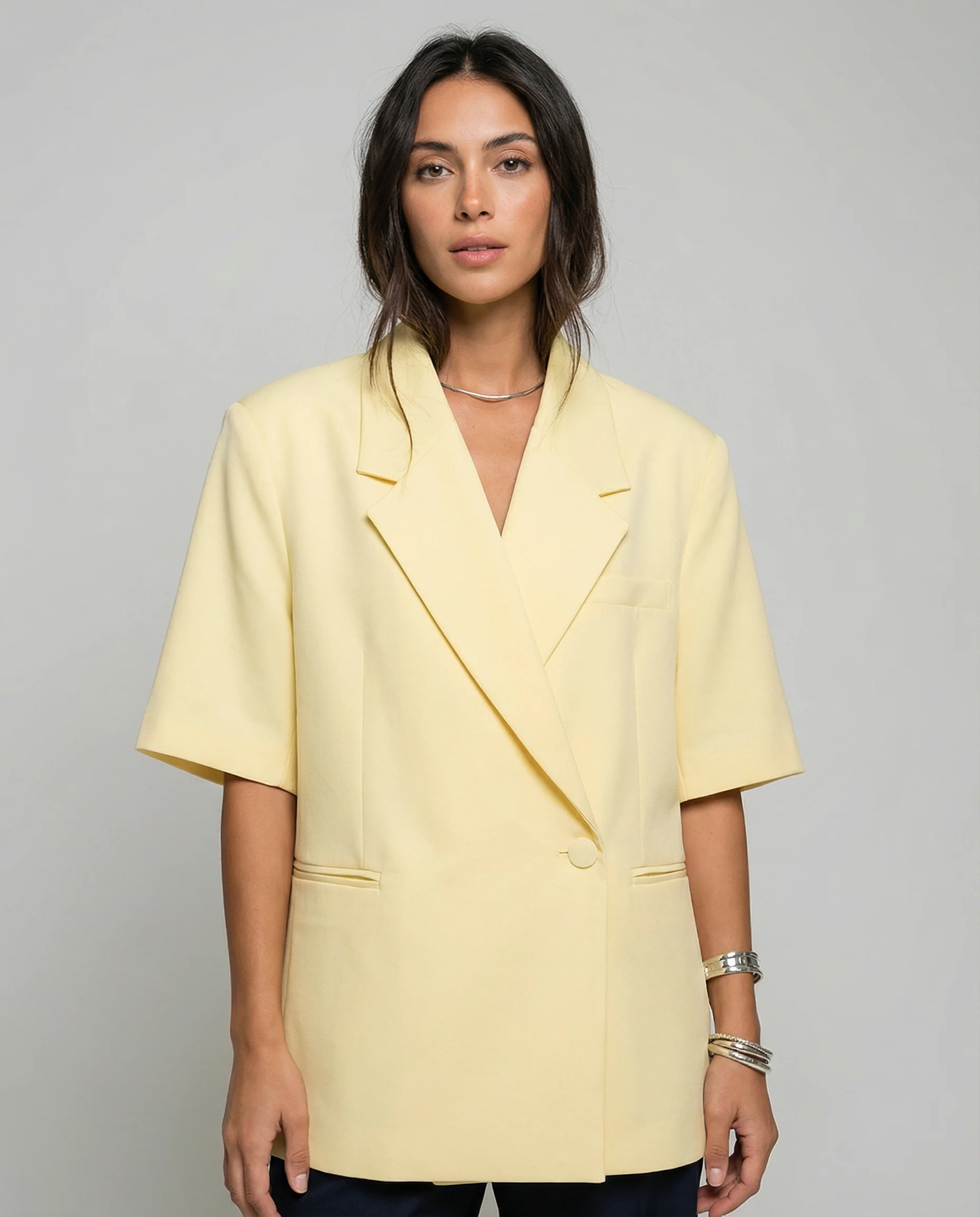 Oversize Blazer – Elegant Short Sleeve Summer Outerwear - Image 4