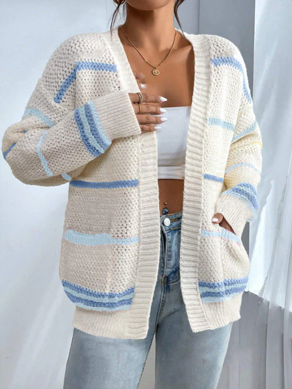 Oversized Knit Cardigan - Cosy Long Sleeve Open Front Sweater - Image 3