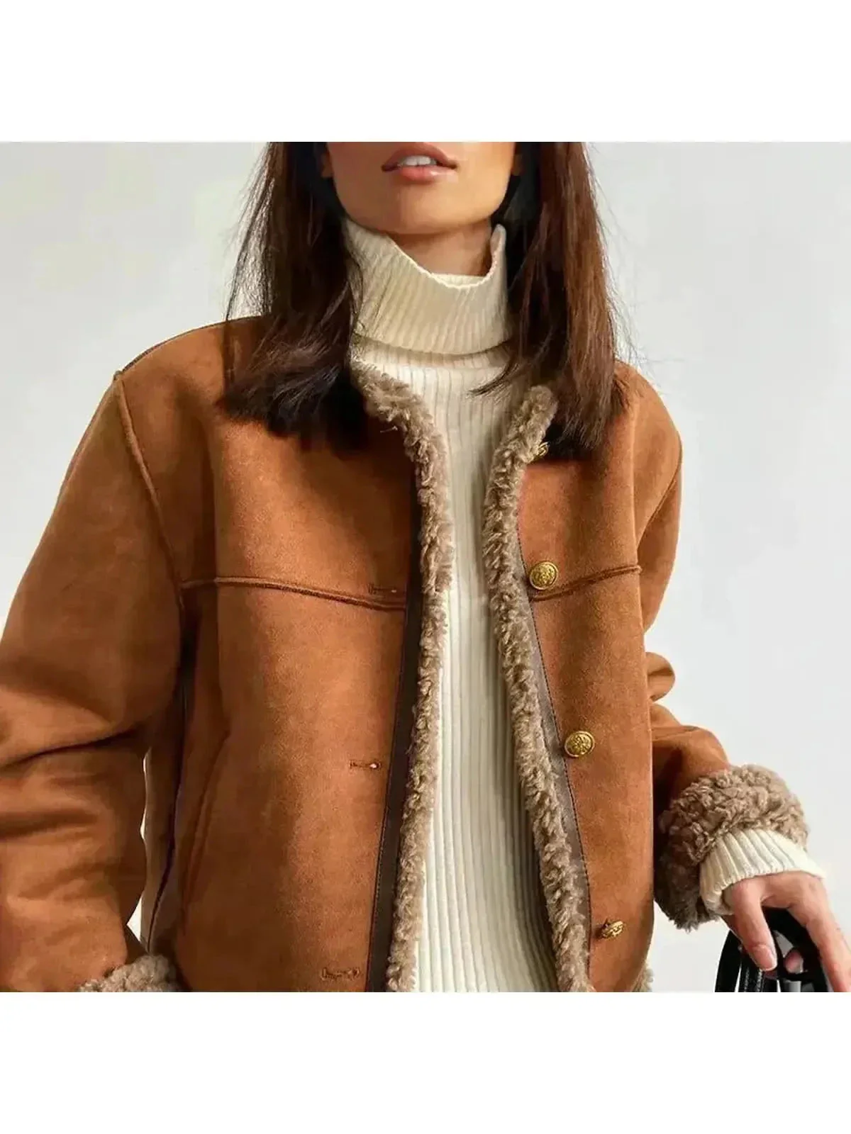 Quilted Mid-Length Puffer Jacket with Cinched Waist - Image 3
