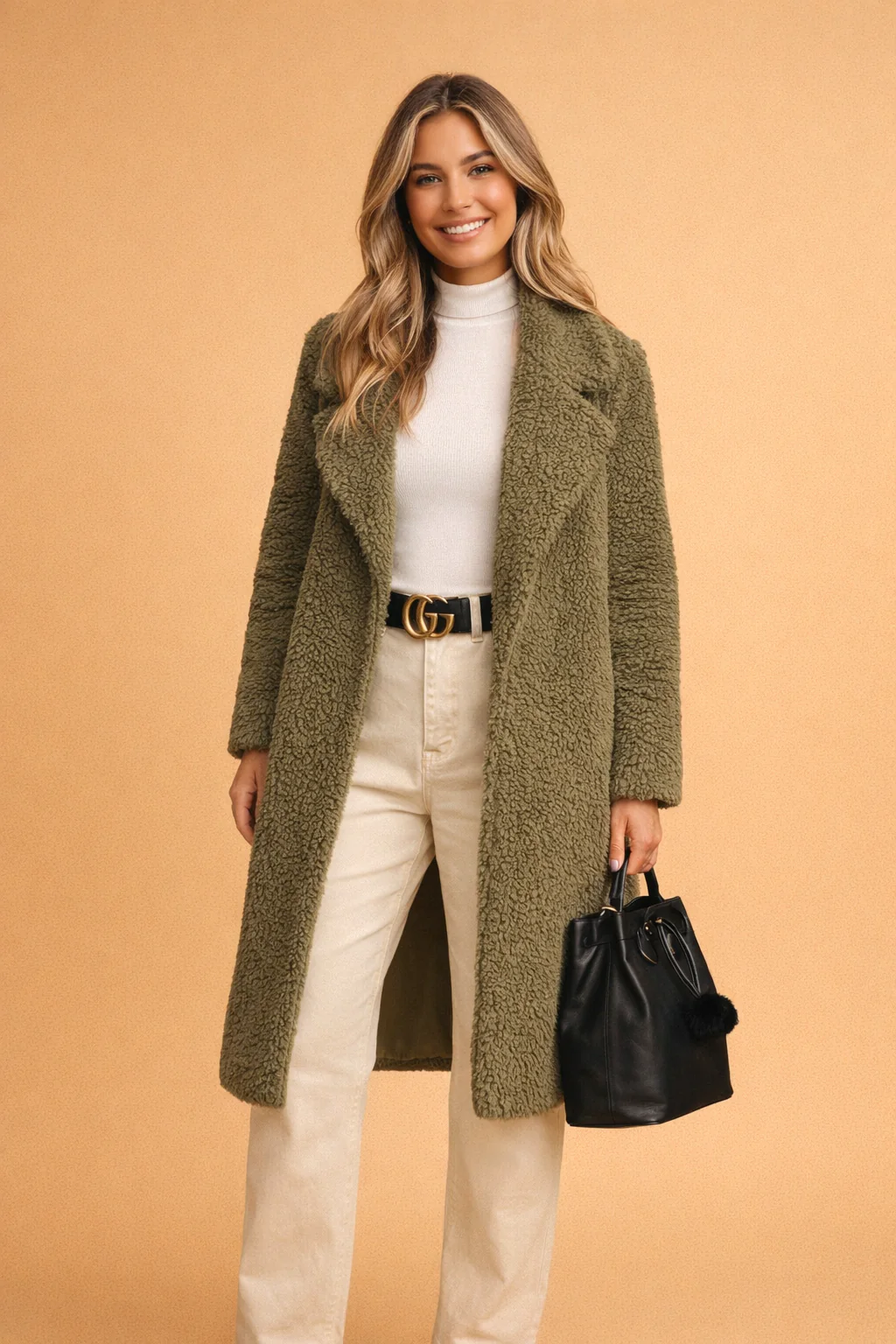 Relaxed Longline Minimalist Winter Coat for Women - Image 2
