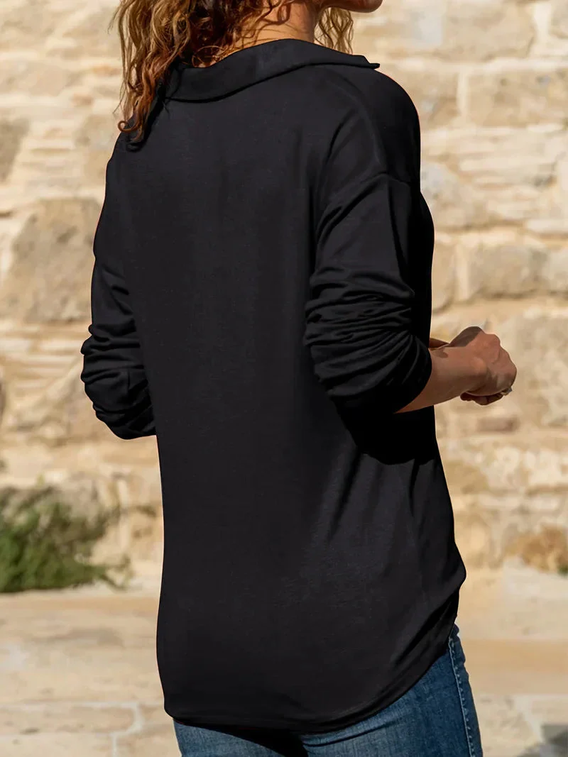 Ribbed Half-Zip Pullover Sweater for Women - Image 7