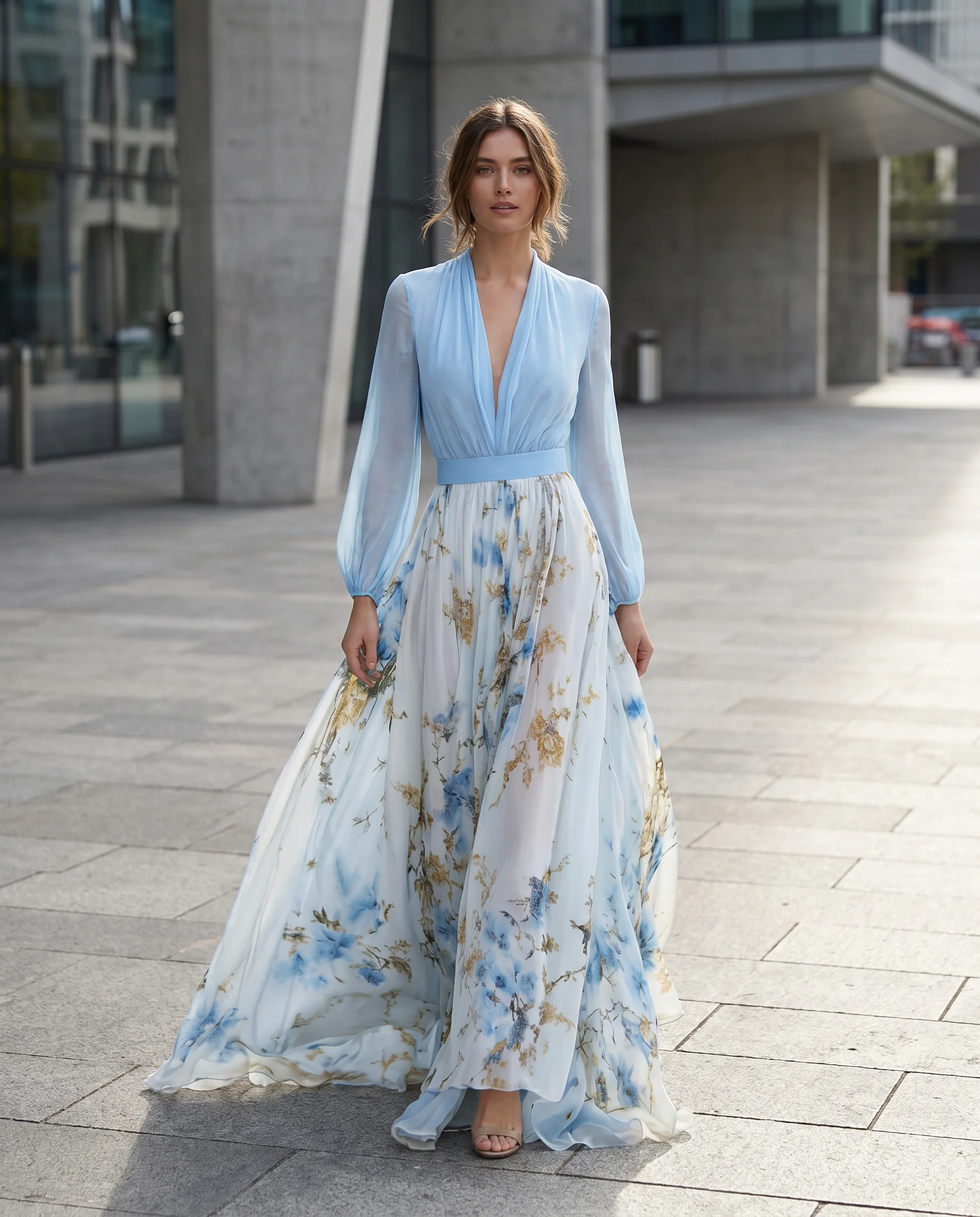 Elegant Floral Summer Party Maxi Dress - Image 4