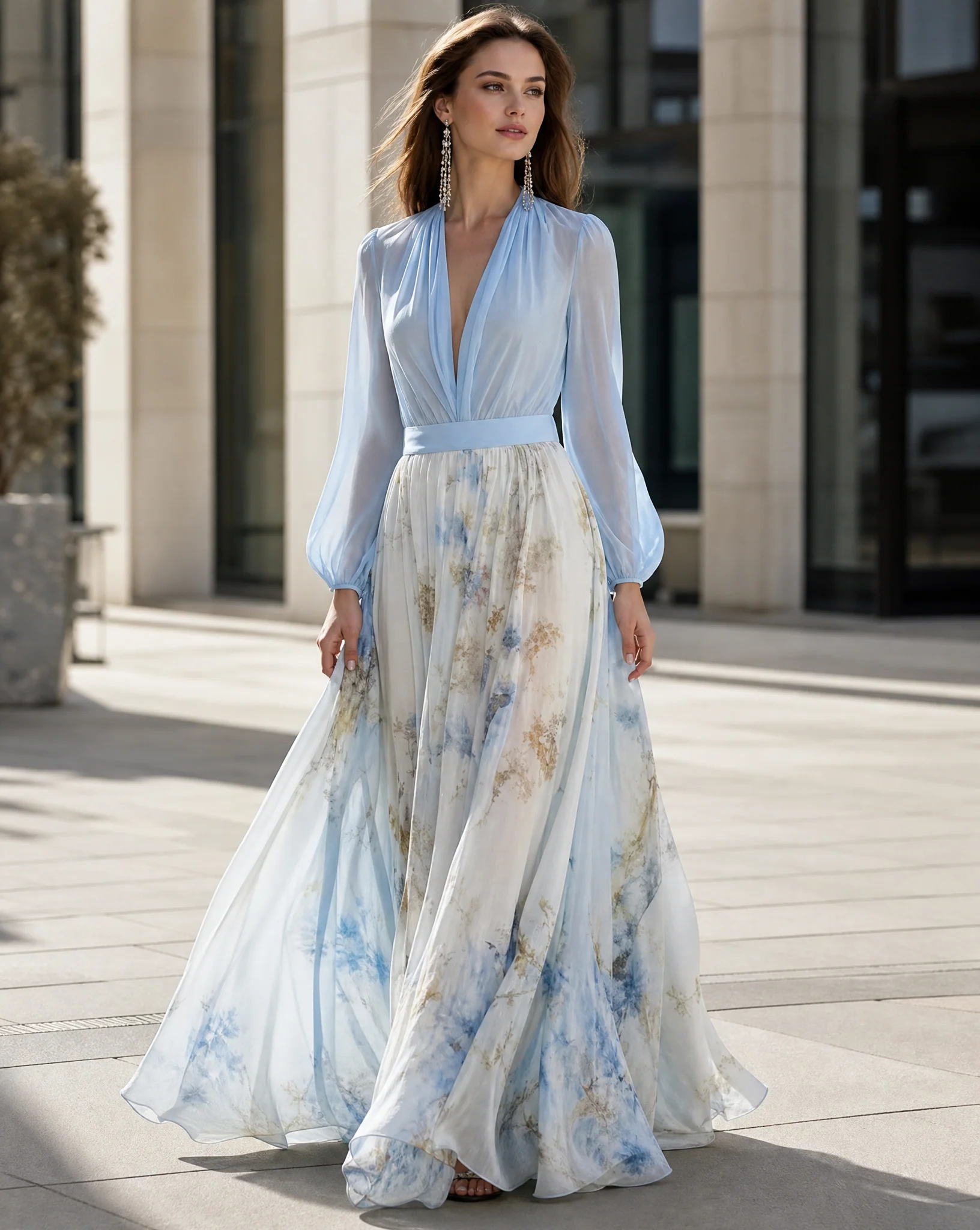 Elegant Floral Summer Party Maxi Dress - Image 5