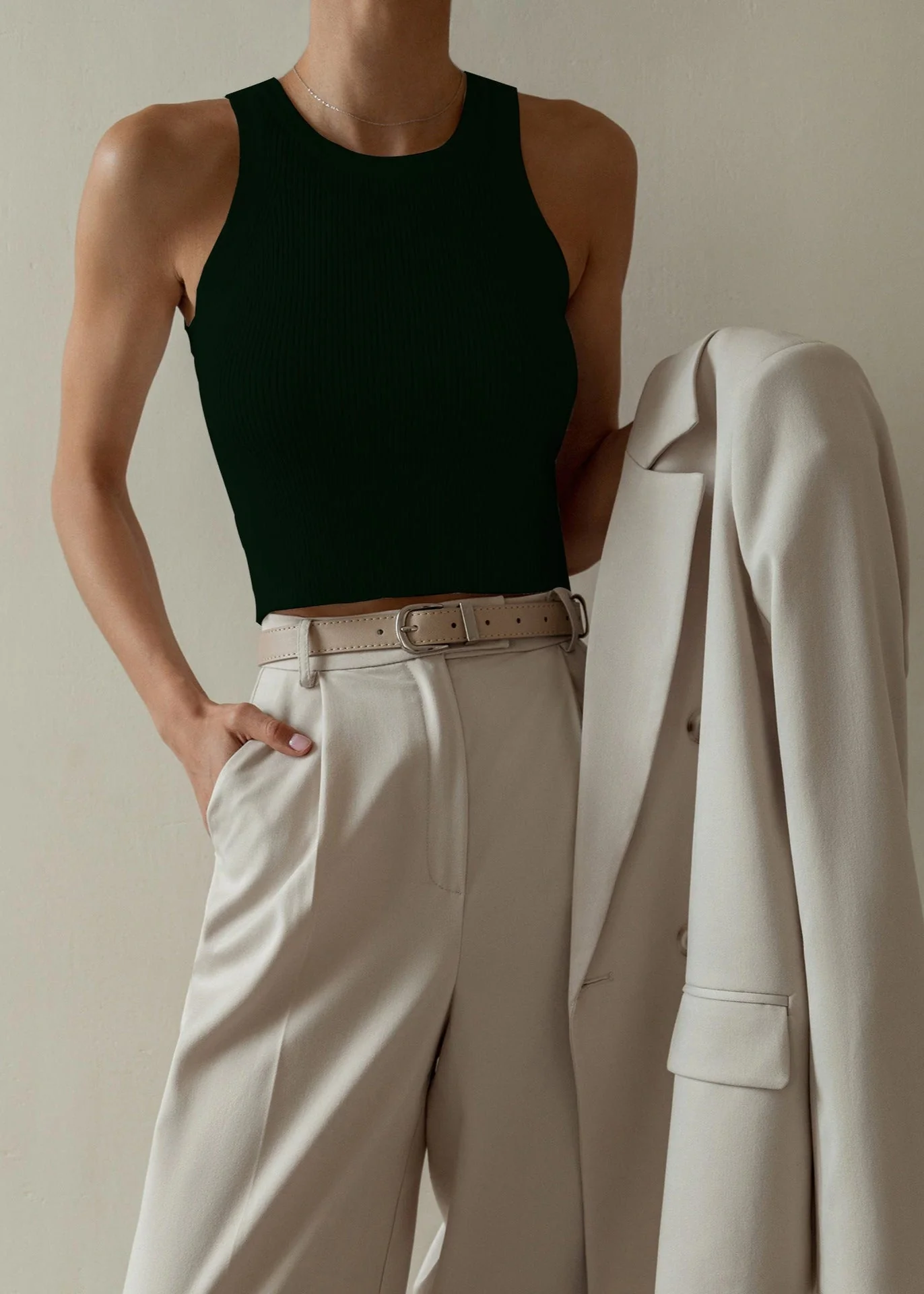 Sculpted Ease Ribbed Tank Top - Image 7