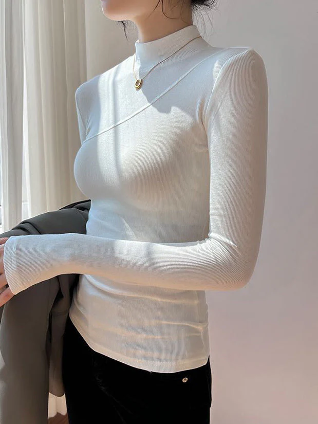 Mock Neck Long Sleeve Top - Image 3