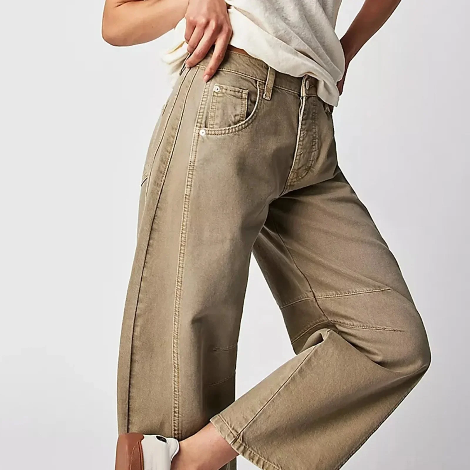 Women's Casual wide-leg jeans for comfort - Image 5