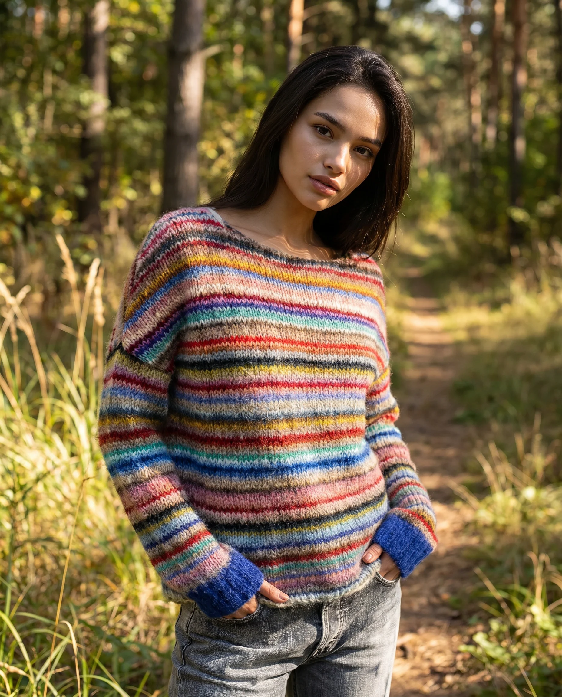 Women's Retro Knitted Sweater - Image 2