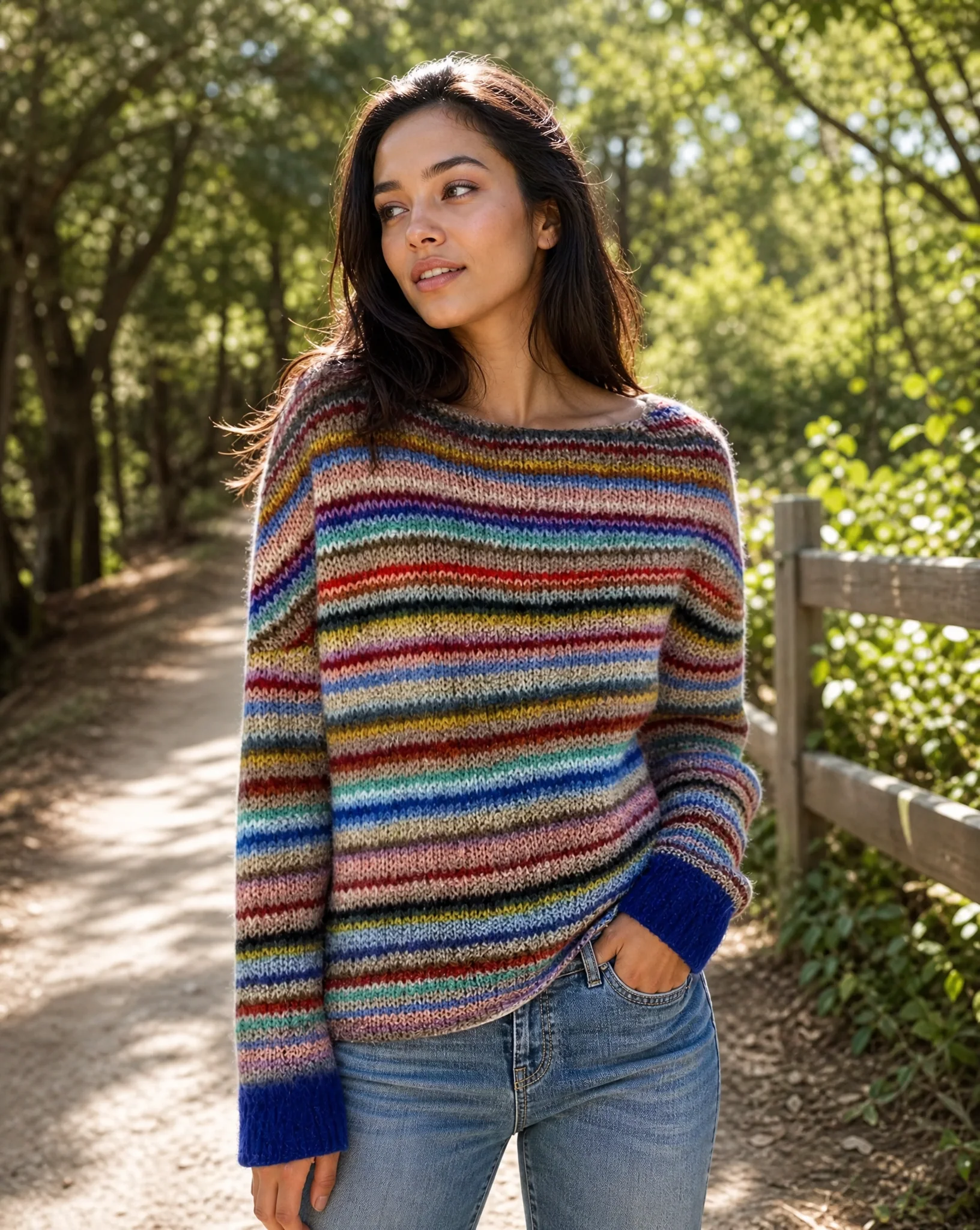 Women's Retro Knitted Sweater - Image 3