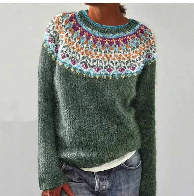 Women's Retro Knitted Sweater - Image 5