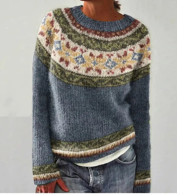 Women's Retro Knitted Sweater - Image 6