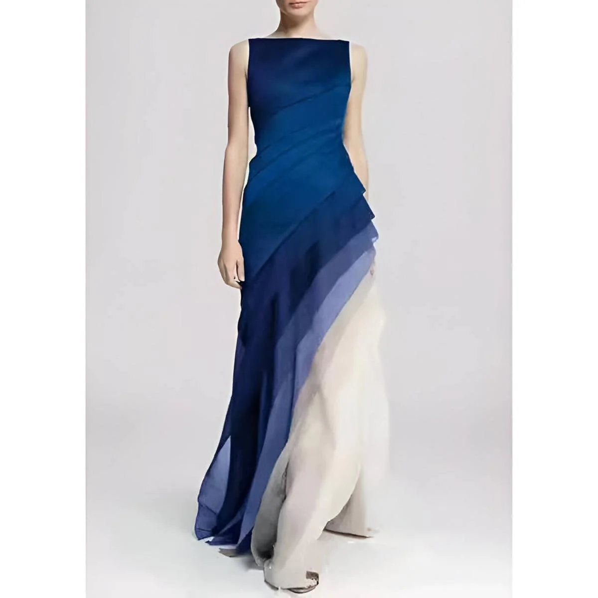 Sleeveless Gown Maxi Dress - for Special Occasions - Image 6