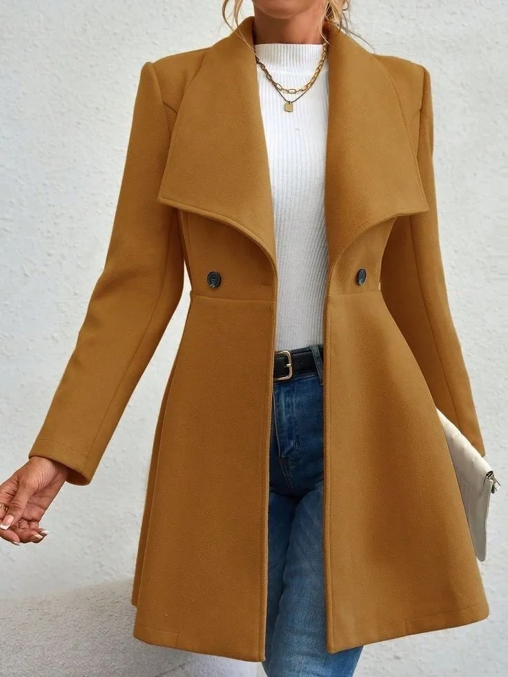 Slim-Fit Wool Coat – Chic Transitional Outerwear for Office and Casual Wear - Image 5