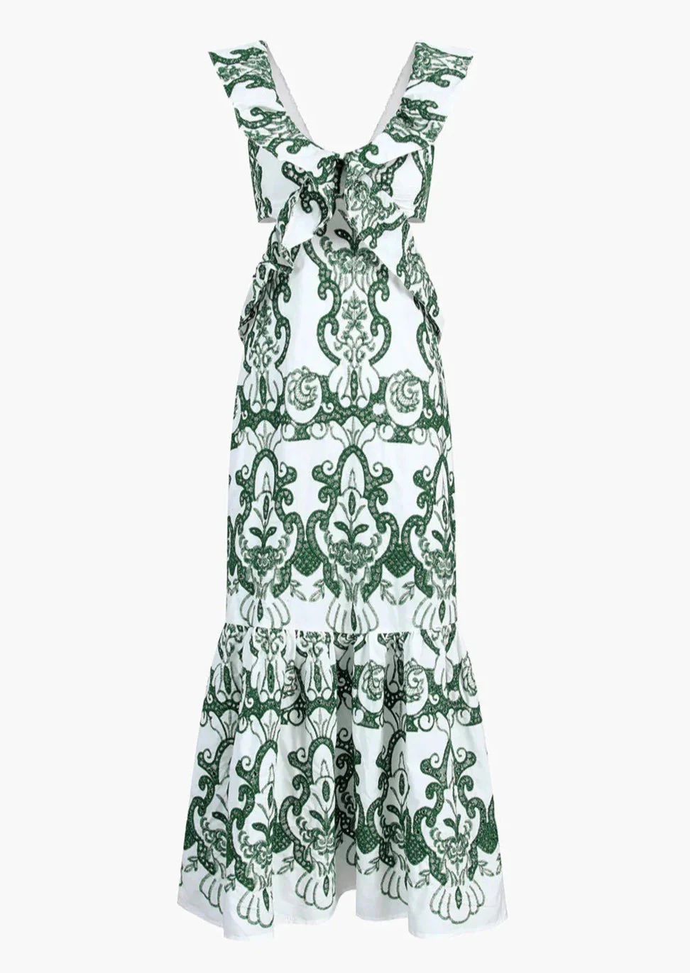 Sorrento Embroidered Cotton Summer Party Maxi Dress - Image 3