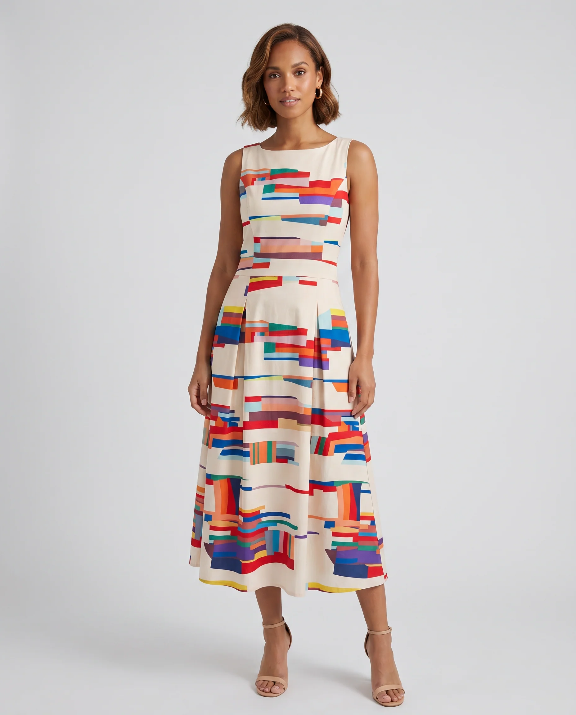 Striking Geometric Print Maxi Dress - Image 2