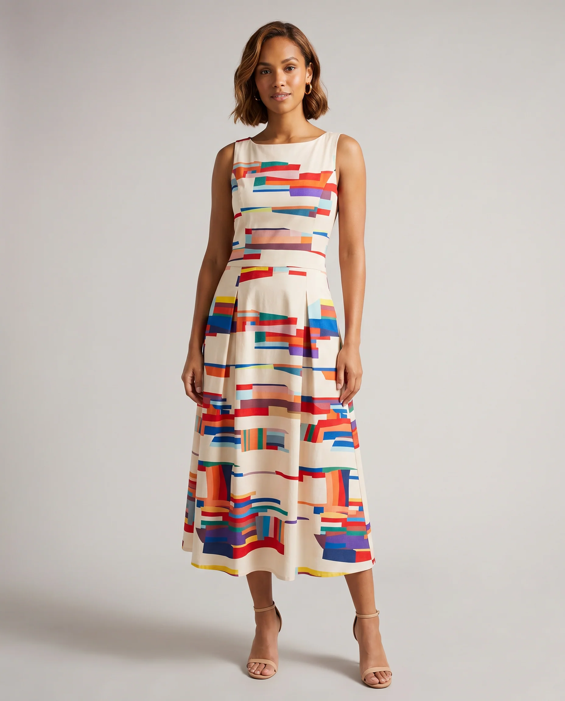 Striking Geometric Print Maxi Dress - Image 3