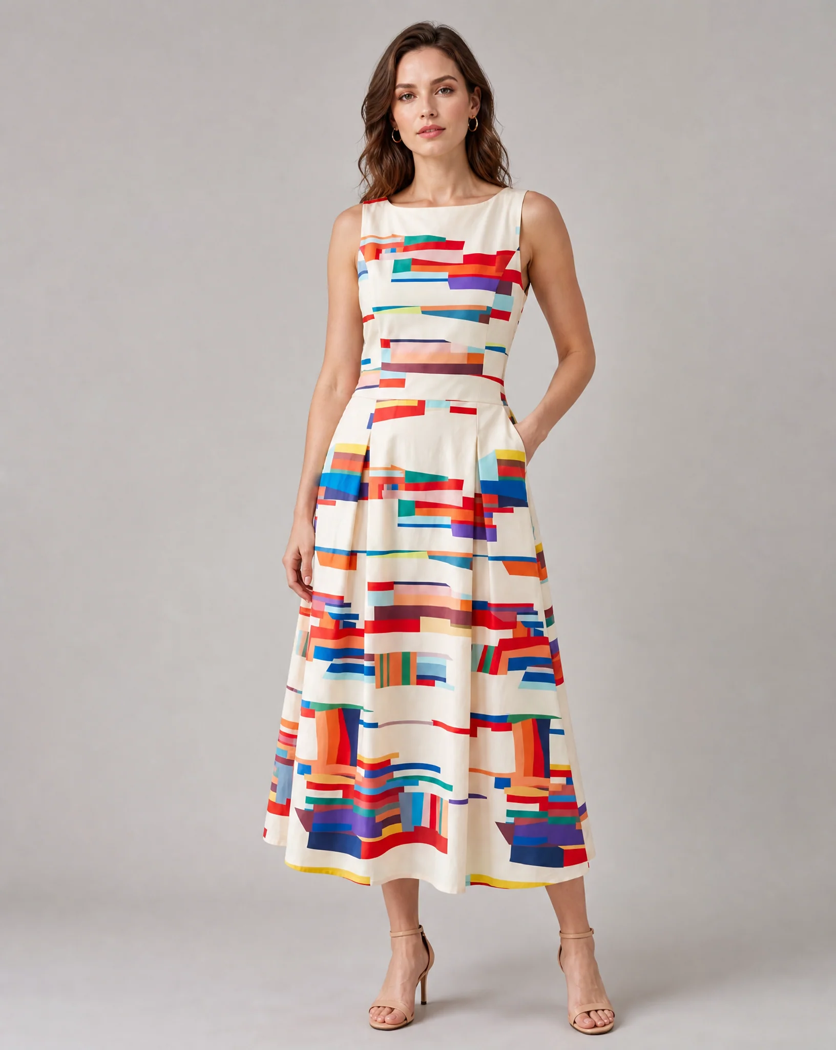 Striking Geometric Print Maxi Dress - Image 4