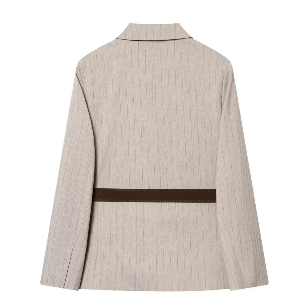 Suit Jacket – Stylish Loose Fit with Waist Belt - Image 6
