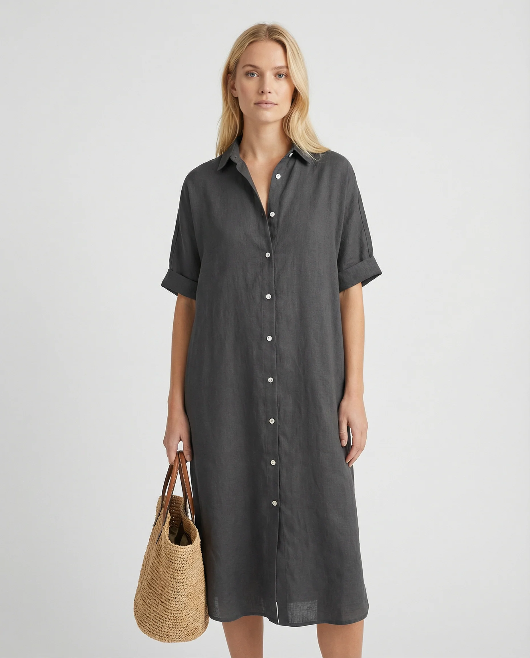 Summer Breeze Shirt Dress – Relaxed Cotton-Linen Comfort - Image 5