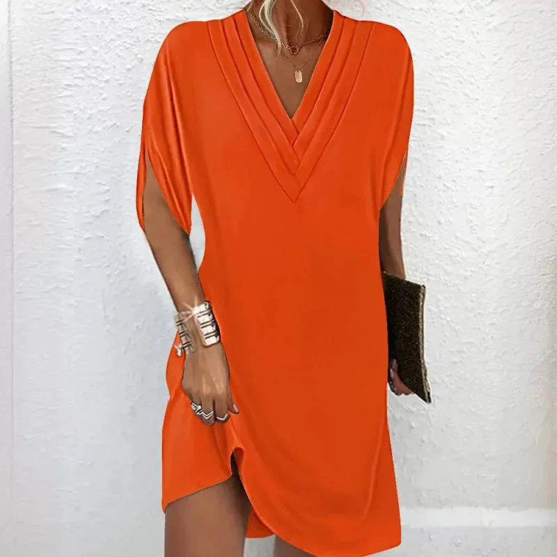 Summer Dress – Elegant V-Neck Multi-Layered Casual Outfit - Image 7
