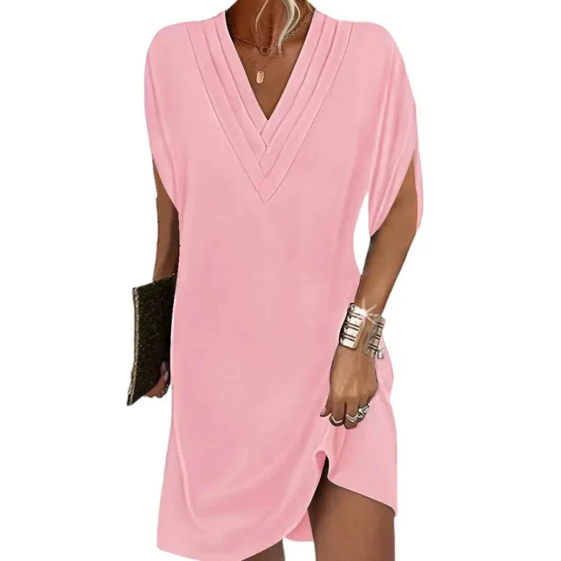 Summer Dress – Elegant V-Neck Multi-Layered Casual Outfit - Image 8