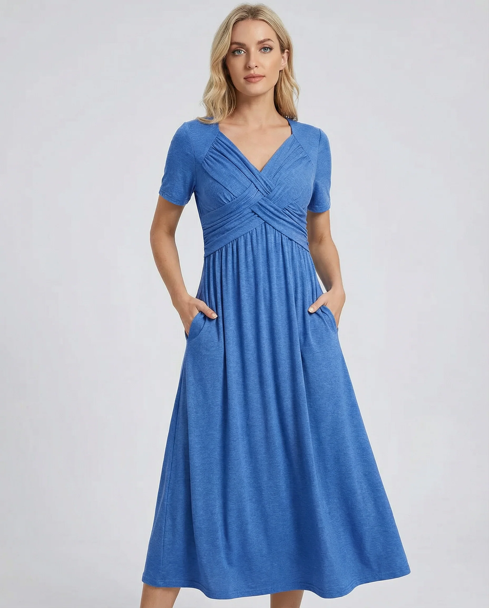 Summer V-Neck Dress – Flattering Casual Style for Warm Days - Image 2
