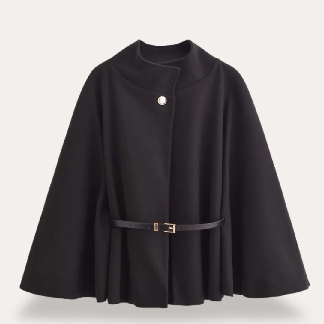 Stylish Wool Cape Coat for Women