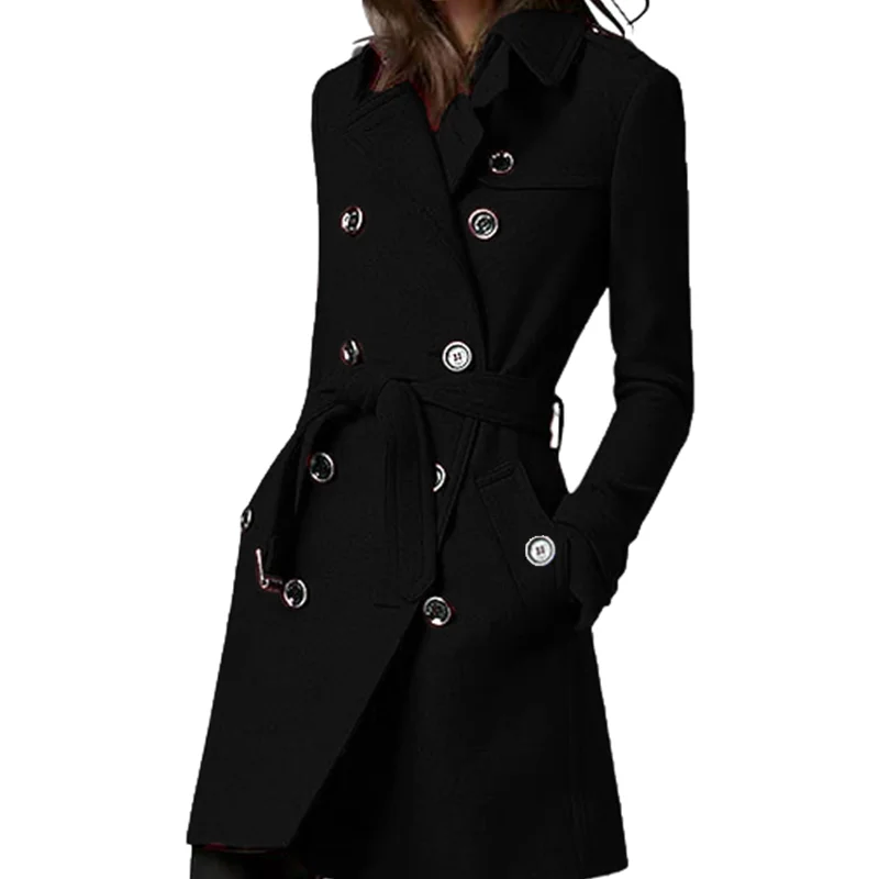 Trench Coat – Stylish Double Breasted Design for Casual Streetwear - Image 6