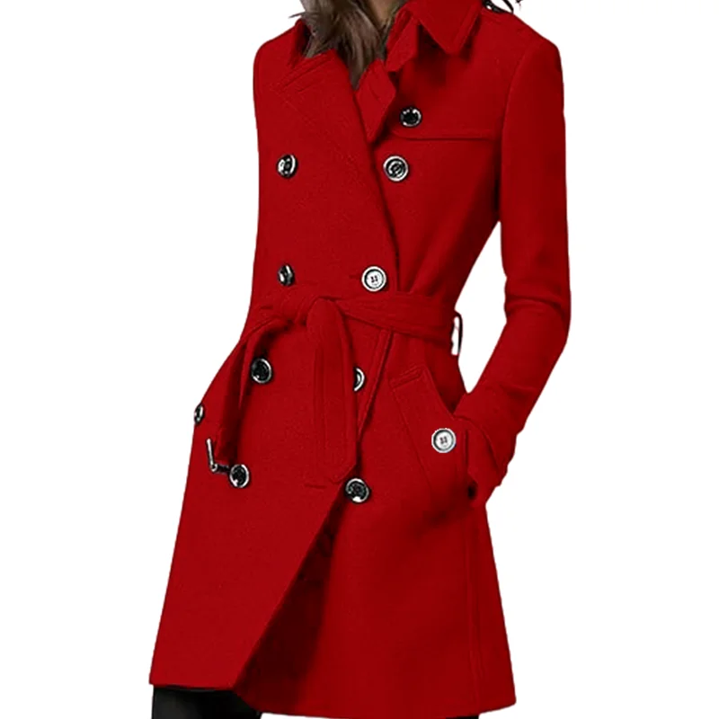 Trench Coat – Stylish Double Breasted Design for Casual Streetwear - Image 7