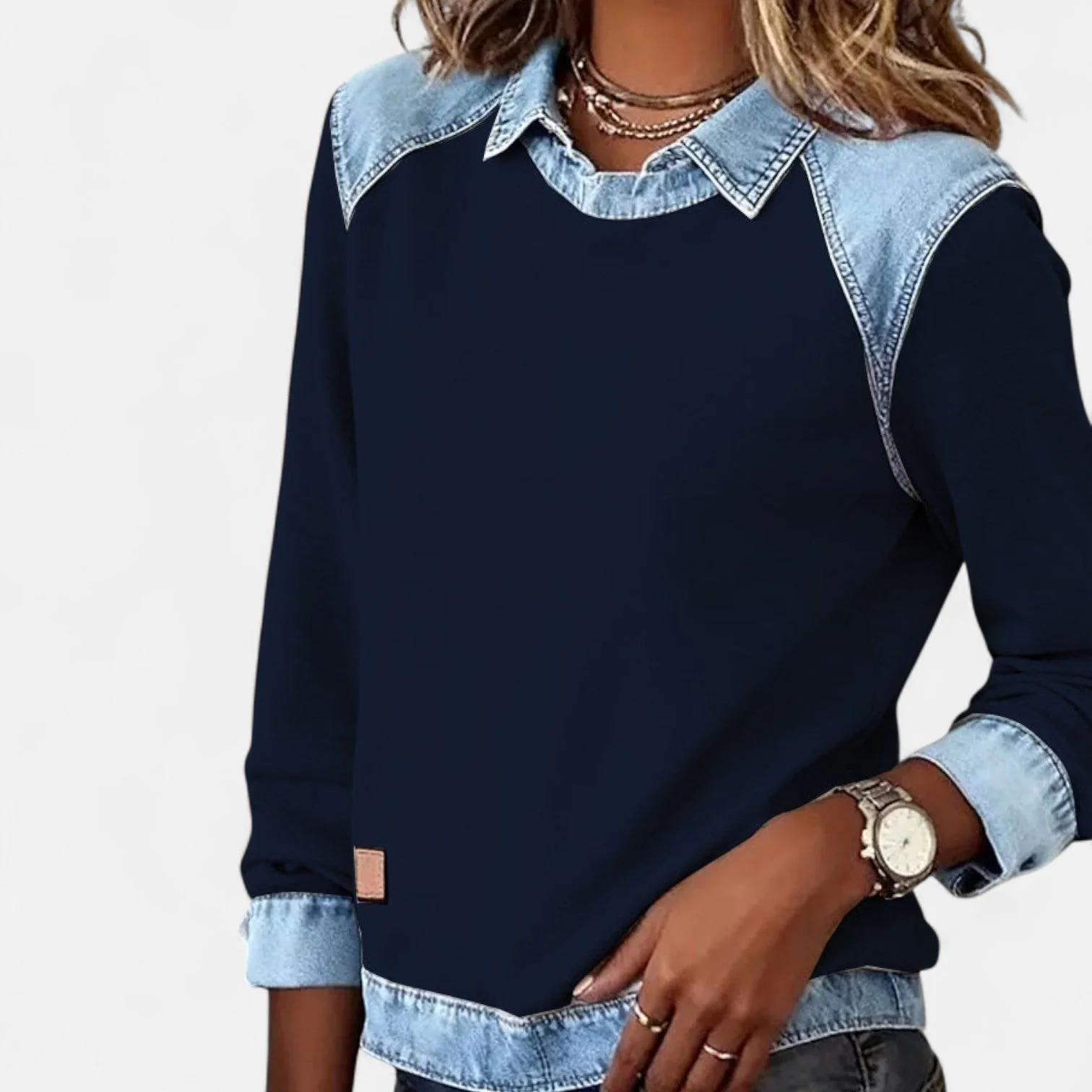 Trendy Long Sleeve Knit Pullover Top for Women - Image 2