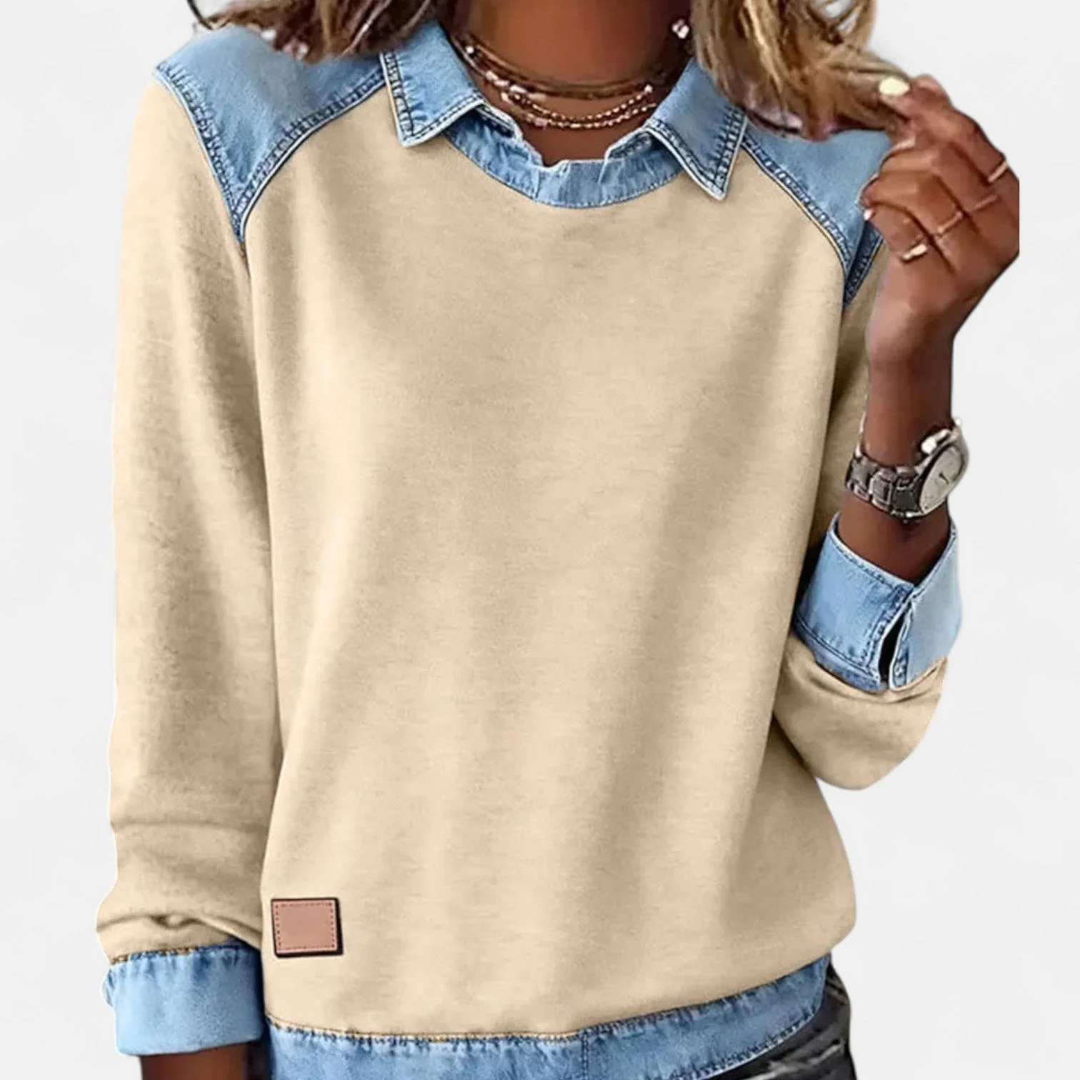 Trendy Long Sleeve Knit Pullover Top for Women - Image 4