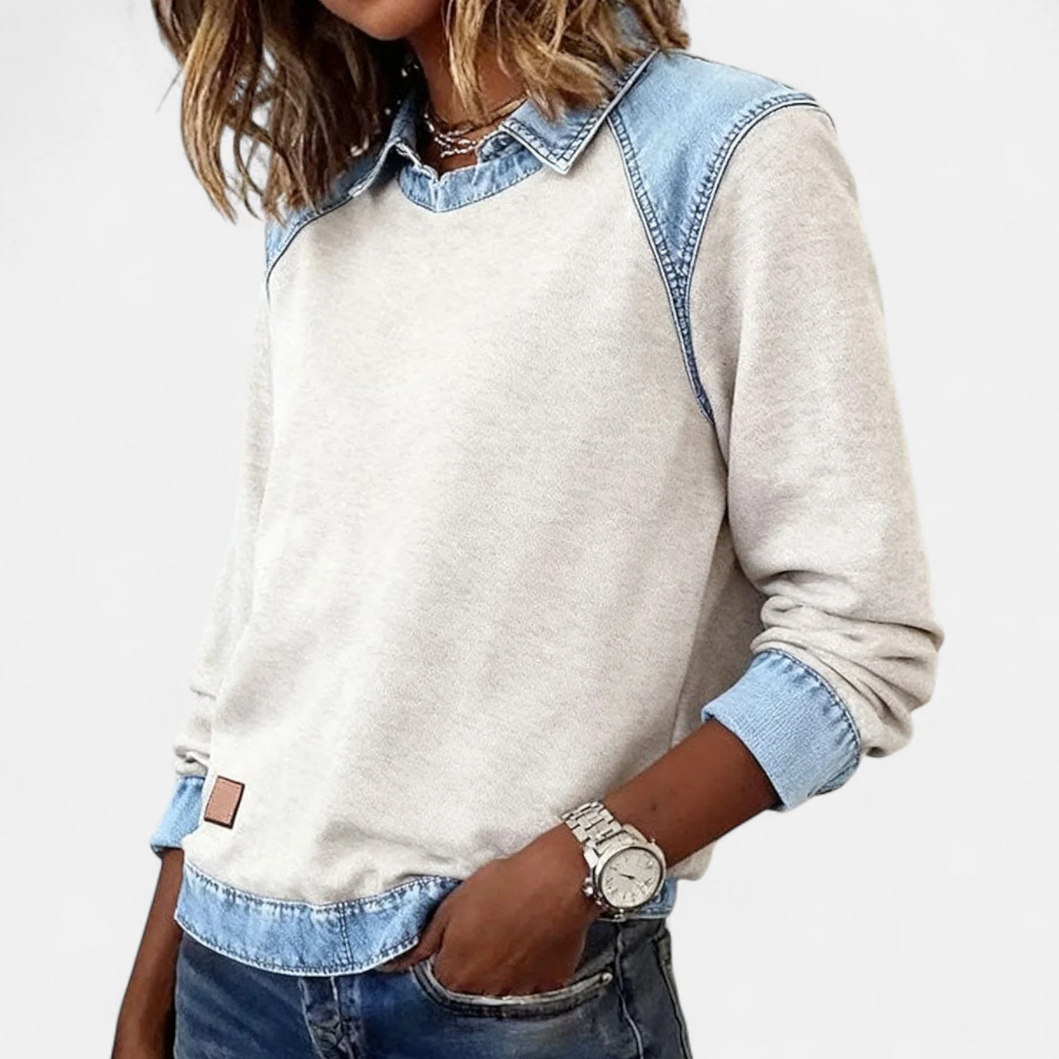 Trendy Long Sleeve Knit Pullover Top for Women - Image 7